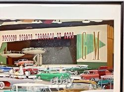 1955 Gm Motorama Dave Snyder Affiche D'art Encadrée - #6 De 500 Signée Édition Limitée
