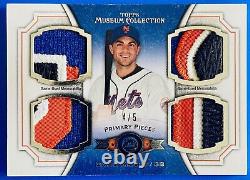 2012 Topps Museum David Wright #d 4/5 Quad Patch Maillot Reliques New York Mets
