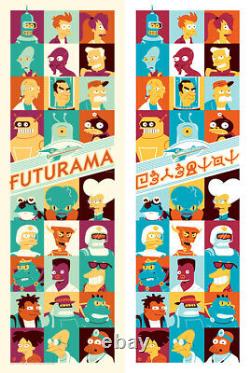 2013 Affiche variant de Futurama Alienese de la SDCC San Diego Comic Con par Dave Perillo