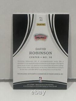 2015-16 Collection Immaculée Panini David Robinson Rouge #42 auto/25 HOF