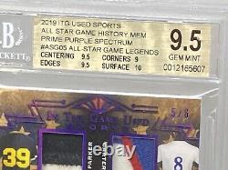 2019 Feuille ITG Utilisé Multijoueur All Star Game 6 Relique NOLAN RYAN BGS 9.5 POP 1