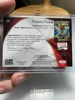2020 Marvel Masterpieces Phoenix Force Auto 10/10 Dave Palumbo Sur Card Auto