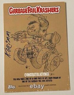 2022 GPK Topps Garbage Pail Kids Krashers 3 K. GRiMM CARTE DE DESSIN New Wave Dave