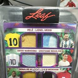 2023 Feuille d'art du sport Octad avec Pelé, Messi, Cristiano Ronaldo, GU Patch 2/5