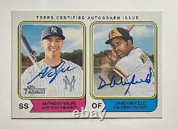 2023 Topps Heritage Haute Réalité Double Auto Volpe & Winfield #11/25 Maillot #