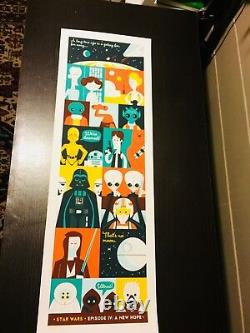 A New Hope Star Wars Episode IV Print 2013 Dave Perillo Mint Affiche