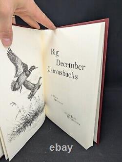 AVEC PLUME! Grands Canvasbacks de Décembre SIGNÉS ET NUMÉROTÉS par Worth Mathewson en 1997