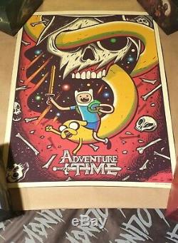 Adventure Time Par Dave Quiggle Art Mondo Édition Limitée Imprimé 18 X 24 Po