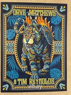 Affiche de DAVE MATTHEWS TIM REYNOLDS Cancun, Mexique BioWorkz 2020 Kwok Artist Ed