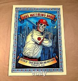 Affiche de Dave Matthews Band Tempe 2020 Innings Festival Méthane Signée #/460