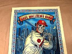 Affiche de Dave Matthews Band Tempe 2020 Innings Festival Méthane Signée #/460