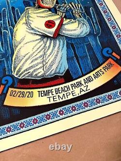 Affiche de Dave Matthews Band Tempe 2020 Innings Festival Méthane Signée #/460