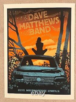 Affiche de la tournée Dave Matthews Band 2021 à Alpharetta Atlanta GA Methane