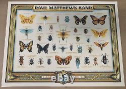 Affiche de la tournée Dave Matthews Band 2022 Papillon DMB Édition Limitée Numérotée