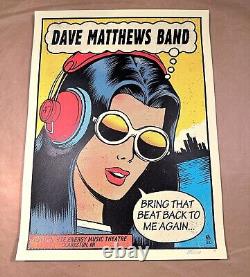 Affiche du Dave Matthews Band Clarkston 2018 Methane Signée AP DTE Energy 6/6