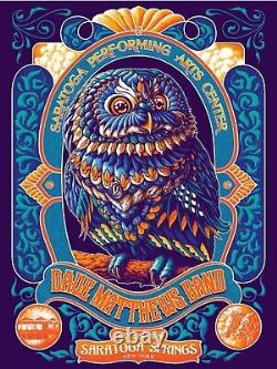 Affiche du Dave Matthews Band à Saratoga Springs 2024 par Ben Kwok Bioworkz DMB SPAC 7/5