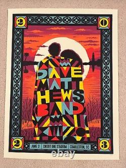 Affiche du groupe Dave Matthews Band Charleston 2023 Methane Studios 2023