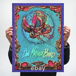 Affiche en aluminium NC Winters Dave Matthews Band DMB Gorge WA Lépidoptères Sperry RARE