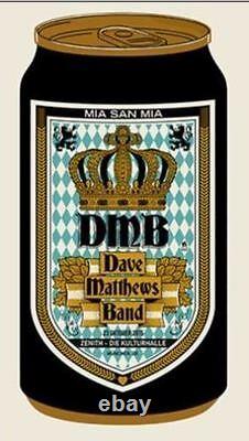 Affiche officielle signée et numérotée de l'édition limitée du Dave Matthews Band Munich 2015
