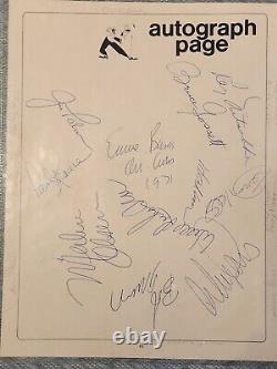 Autographe de Mickey Mantle + bien d'autres. Mantle, Berra, Aaron, Banks