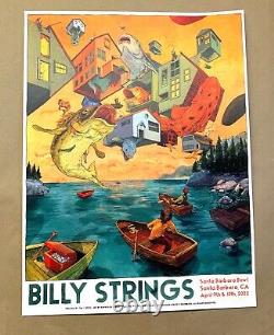 Billy Strings Santa Barbara Bowl Poster Dave Kloc 2022 Ca Signé #/50