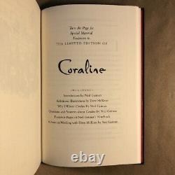 Coraline De Neil Gaiman & Dave Mckean (limited First Edition, Hardcover)