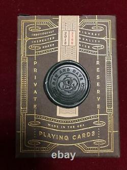 Dan Et Dave Private Reserve Playing Cards Nouveau Avec Joint De Cire