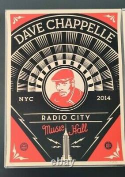 Dave Chappelle Nyc Par Shepard Fairey Signé #d/300 Obey Art Print Poster