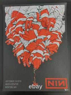 Dave Kloc Nine Inch Nails Boston Imprimé Signé #d/75 Nin Affiche De Concert Rare