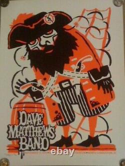 Dave Matthews Band 2010 Édition Limitée Sérigraphie Affiche Rare Dmb