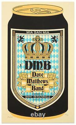 Dave Matthews Band Poster Munchen, De 23/10/2015 Edition Limitée Beercan 85/450