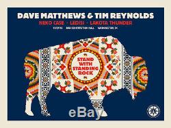 Dave Matthews Tim Reynolds Affiche Washington, DC 27/11/16 Standing Rock Benefit