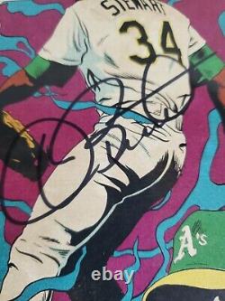 Dave Stewart Smoke Oakland A's Signé Edition Limitée Pop Fly Art Imprimer # 46/239