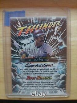 Dave Winfield Auto #1/1. 2024 Leaf Electrum Voici le Tonnerre. Autographe