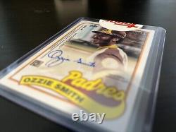 Dave Winfield/Ozzie Smith HOF? Double Auto? Bleu 50/50 PADRES