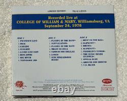 Daves Grateful Dead Picks Volume 4 William & Mary Virginia 24/09/1976 3cd
