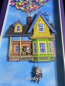 Disney Pixar Up Limited Edition Shadowbox Par Dave Avanzino Rare 13/20