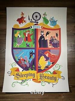 Disney Sleeping Beauty Art Screen Print Poster Par Dave Perillo X/100 Bng Mondo