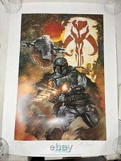 Estampe limitée de Boba Fett, chasseur de primes, par Dave Dorman, SIGNÉE & NUMÉROTÉE