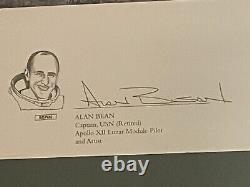 Estampe signée par Alan Bean : 'Le marteau et la plume' co-signée par Dave Scott