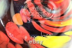Fenton Art Glass 2006 Connoisseur Vase Par Dave Fetty Crayons Est #385 De 750