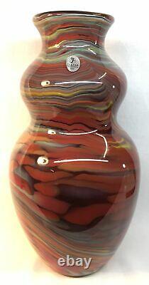 Fenton Art Glass Dave Fetty Crayons Vase Blown À La Main Vase Limitée À 750