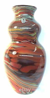 Fenton Art Glass Dave Fetty Crayons Vase Blown À La Main Vase Limitée À 750