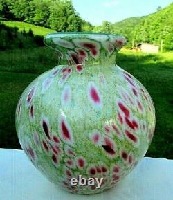 Fenton Art Glass Dave Fetty Monet's Garden #140/950 7.25h Vase