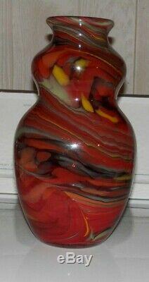 Fenton Art Glass Dave Fetty Vase Connoisseur Collection Crayon, # 37/750 10.5h