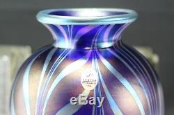 Fenton Art Glass Favrene Plumes Traîné Plume Dave Fetty Vase Usine