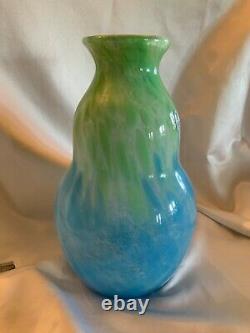 Fenton Art Glass Limited Edition Dave Fetty Caribbean Day Blown Vase Mib 8199b6