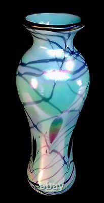 Fenton / Dave Fetty Hanging Hearts Robin’s Egg Blue Vase Limited À 250