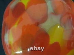 Fenton Myriad Mist Orange Vase Limited #37/750 Signé Dave Fetty 2001 Mib