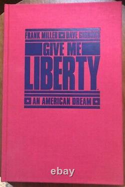 Give Me Liberty Signé Frank Miller Dave Gibbons Artists Proof Couverture Rigide Hc